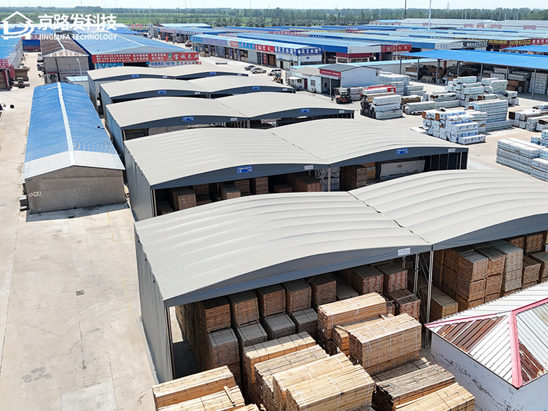 引き込み式ストレージテント